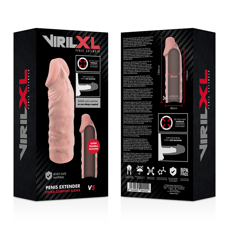 Virilxl - Estensione Naturale Del Pene In Silicone Liquido V5 - VIRILXL - Guaine e Prolunghe | erosidea.com