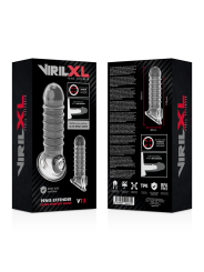 Virilxl - Estensione E Guaina Per Pene V15 Trasparente - VIRILXL - Guaine e Prolunghe | erosidea.com