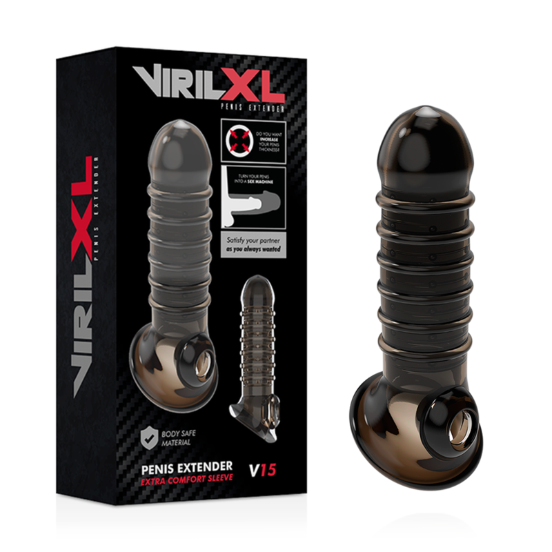 Guaina Virilxl Penis Extension V15 Nero - VIRILXL - Guaine e Prolunghe | erosidea.com
