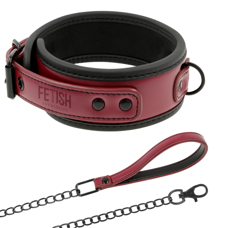 Fetish Submissive Dark Room - Collana A Catena Con Fodera In Neoprene - FETISH SUBMISSIVE DARK ROOM - Bondage | erosidea.com