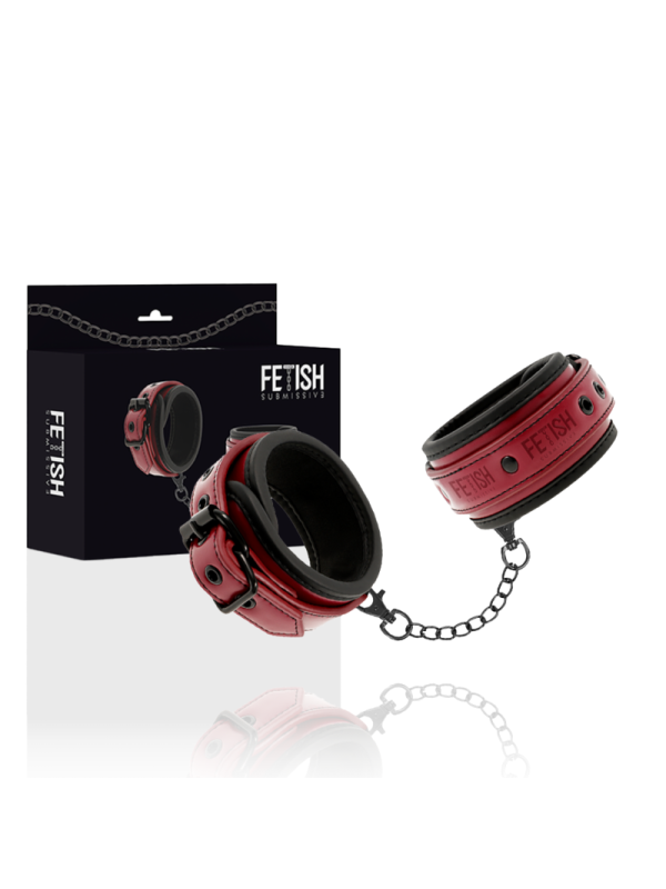 Fetish Submissive Dark Room - Manette Vegan In Pelle Con Fodera In Neoprene - FETISH SUBMISSIVE DARK ROOM - Manette e Polsini | erosidea.com