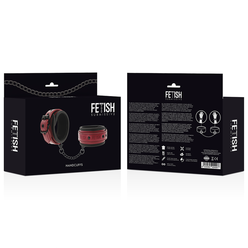 Fetish Submissive Dark Room - Manette Vegan In Pelle Con Fodera In Neoprene - FETISH SUBMISSIVE DARK ROOM - Manette e Polsini | erosidea.com