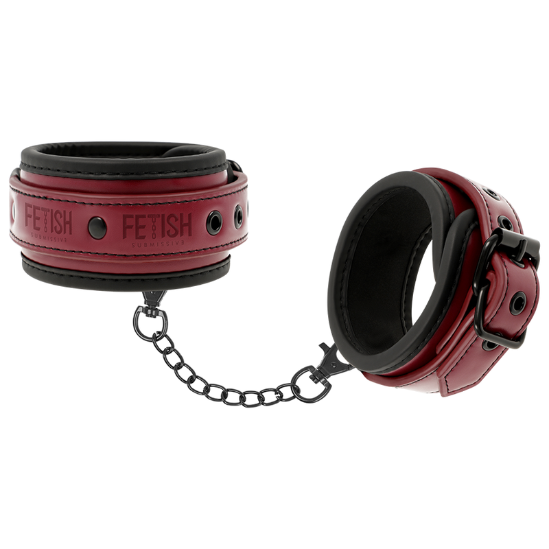 Fetish Submissive Dark Room - Manette Alla Caviglia Vegan In Pelle Con Fodera In Neoprene - FETISH SUBMISSIVE DARK ROOM - Manette e Polsini | erosidea.com