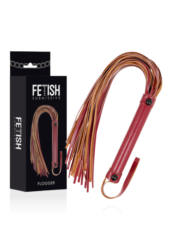 Fetish Submissive Dark Room - Frusta In Pelle Vegana Rossa - FETISH SUBMISSIVE DARK ROOM - Fruste e Sculacciatori | erosidea.com
