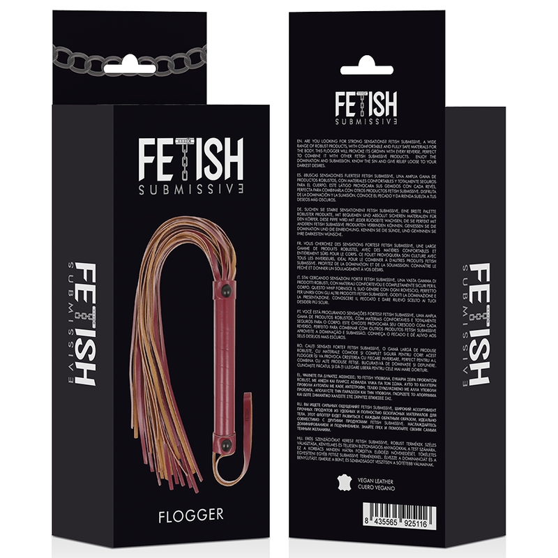 Fetish Submissive Dark Room - Frusta In Pelle Vegana Rossa - FETISH SUBMISSIVE DARK ROOM - Fruste e Sculacciatori | erosidea.com