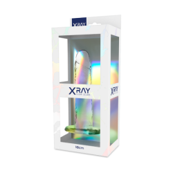 X RAY - IMBRAGATURA + PENE TRASPARENTE 18 CM X 4 CM - X RAY - Imbracature e Strap on | erosidea.com