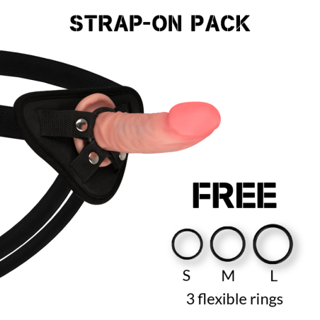 Rockarmy - Imbracatura + Dildo Realistico Tigre A Doppia Densit€ 14Cm - ROCK ARMY - Strap-on e Imbracature | erosidea.com