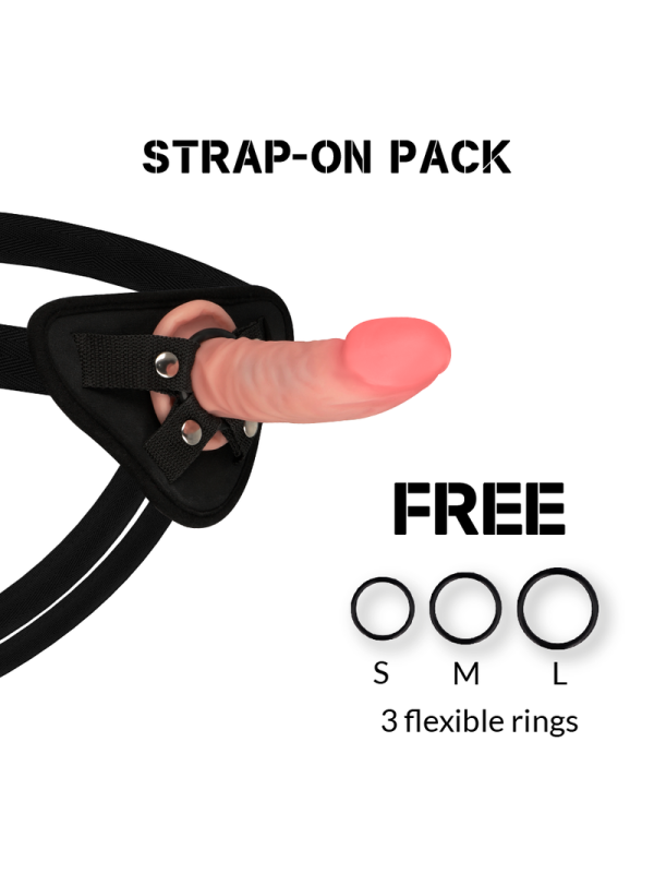 Rockarmy - Imbracatura + Dildo Realistico Tigre A Doppia Densit€ 14Cm - ROCK ARMY - Strap-on e Imbracature | erosidea.com