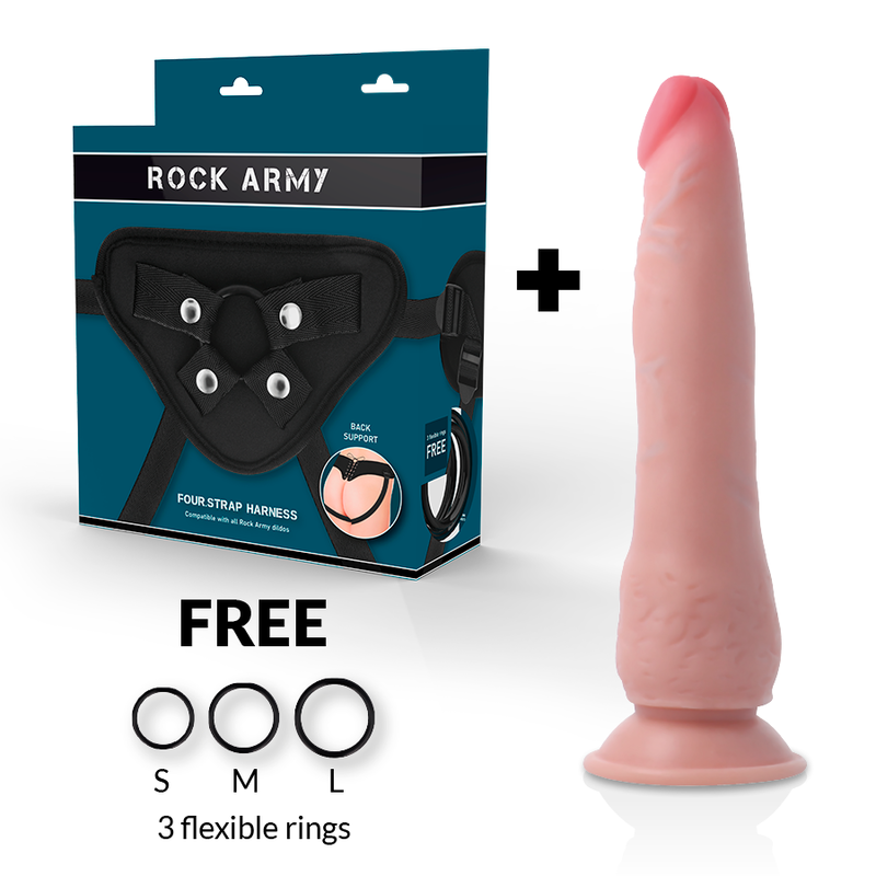 Rockarmy - Imbracatura + Crociato A Doppia Densit€ 215Cm - ROCK ARMY - Strap-on e Imbracature | erosidea.com
