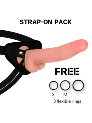 Rockarmy - Imbracatura + Leopard A Doppia Densit€ 23Cm - ROCK ARMY - Strap-on e Imbracature | erosidea.com