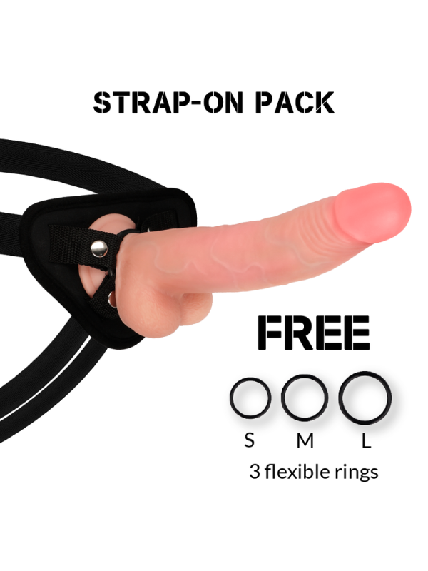 Rockarmy - Imbracatura + Leopard A Doppia Densit€ 23Cm - ROCK ARMY - Strap-on e Imbracature | erosidea.com