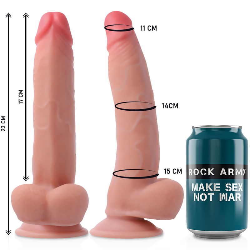 Rockarmy - Imbracatura + Leopard A Doppia Densit€ 23Cm - ROCK ARMY - Strap-on e Imbracature | erosidea.com