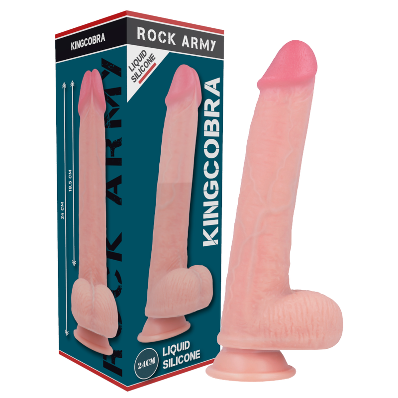 Rockarmy - Arn S + Dildo In Silicone Liquido Premium Kingcobra 24Cm - ROCK ARMY - Dildo Speciali | erosidea.com