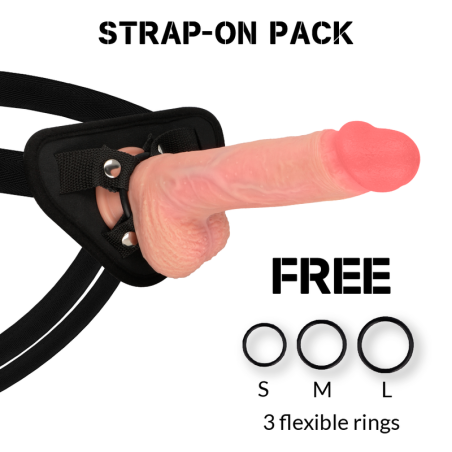 Rockarmy - Imbracatura + Silicone Liquido Premium Spitfire Realistico 21Cm - ROCK ARMY - Strap-on e Imbracature | erosidea.com