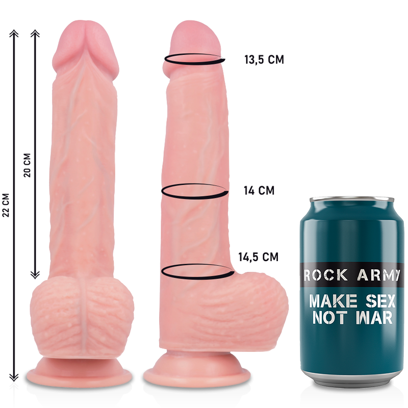 Vibratore Rockarmy Imbracatura + In Silicone Liquido Telecomando Apache Premium 22Cm - ROCK ARMY - Strap-on e Imbracature | erosidea.com