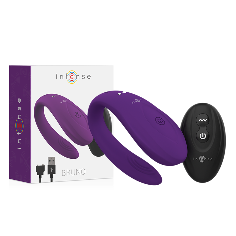 Vibratore Intense Bruno Partner Doppio Pleasure Lilla - INTENSE COUPLES TOYS - Vibratori Doppi | erosidea.com