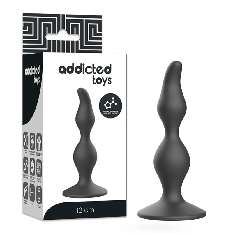 Addicted Toys - Plug Sessuale Anale 12 Cm Nero - Addicted Toys - Plug e Catene Anali | erosidea.com