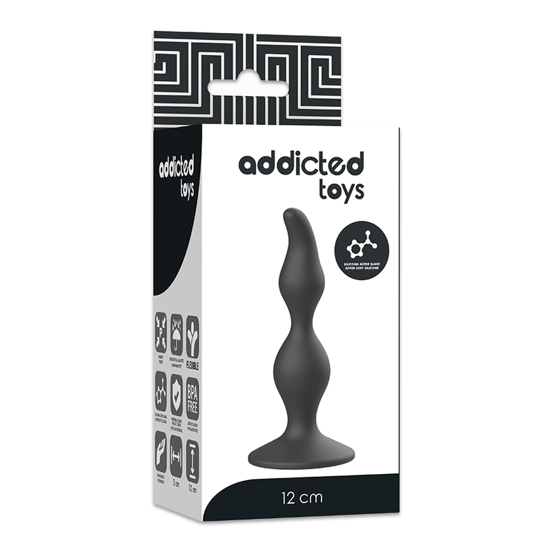 Addicted Toys - Plug Sessuale Anale 12 Cm Nero - Addicted Toys - Plug e Catene Anali | erosidea.com