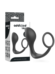 Addicted Toys - Plug Anale Con Anello In Silicone Nero - Addicted Toys - Plug e Catene Anali | erosidea.com
