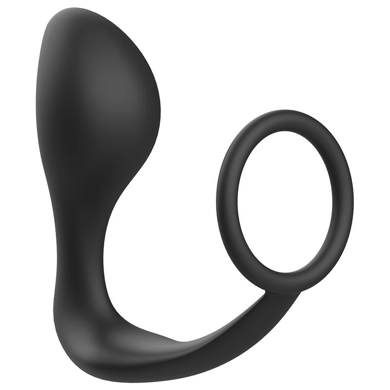 Addicted Toys - Plug Anale Con Anello In Silicone Nero - Addicted Toys - Plug e Catene Anali | erosidea.com