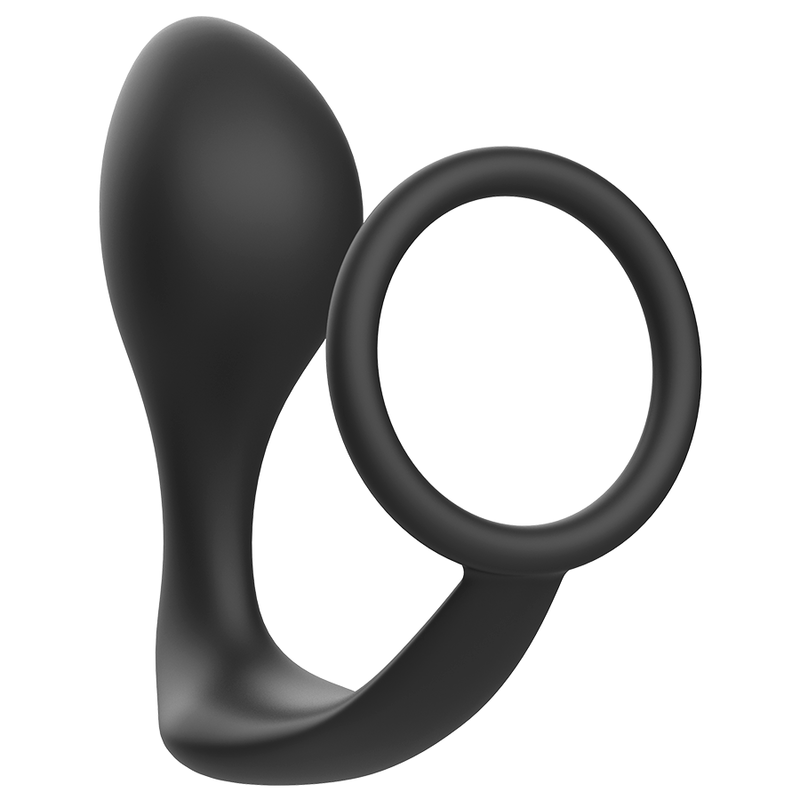 Addicted Toys - Plug Anale Con Anello In Silicone Nero - Addicted Toys - Plug e Catene Anali | erosidea.com