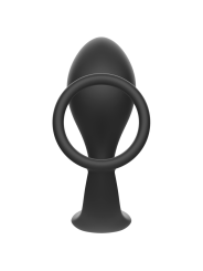 Addicted Toys - Plug Anale Con Anello In Silicone Nero - Addicted Toys - Plug e Catene Anali | erosidea.com