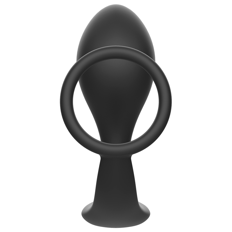 Addicted Toys - Plug Anale Con Anello In Silicone Nero - Addicted Toys - Plug e Catene Anali | erosidea.com