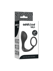 Addicted Toys - Plug Anale Con Anello In Silicone Nero - Addicted Toys - Plug e Catene Anali | erosidea.com
