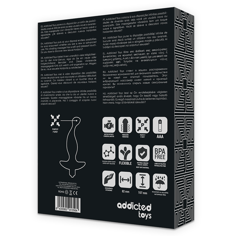 Addicted Toys - Massaggiatore Anale Con Vibrazione Neramodello 1 - Addicted Toys - Plug e Catene Anali | erosidea.com