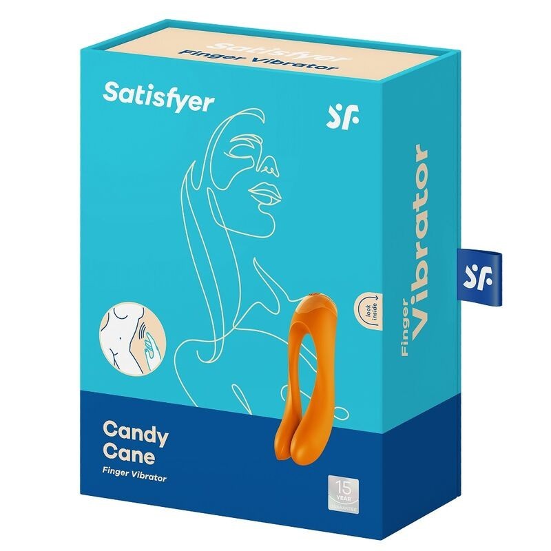 Vibratore Da Dito Candy Cane Arancione - SATISFYER VIBRATOR - Vibratori | erosidea.com