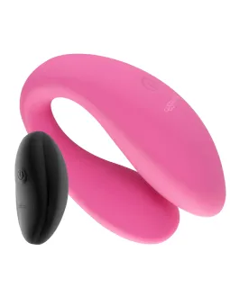 Intense - Janet Dual Stimolatore E Vibratore A Forma Di U Con Telecomando Rosa - INTENSE REMOTE CONTROL - Vibratori per Coppia | erosidea.com