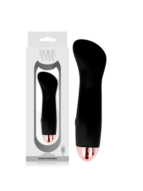 Vibratore Dolce Vita Ricaricabile One Black 10 Velocitƒâ‚¬ - DOLCE VITA - Vibratori | erosidea.com