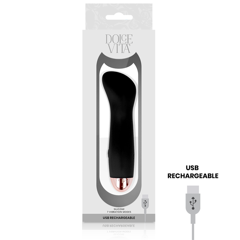 Vibratore Dolce Vita Ricaricabile One Black 10 Velocitƒâ‚¬ - DOLCE VITA - Vibratori | erosidea.com