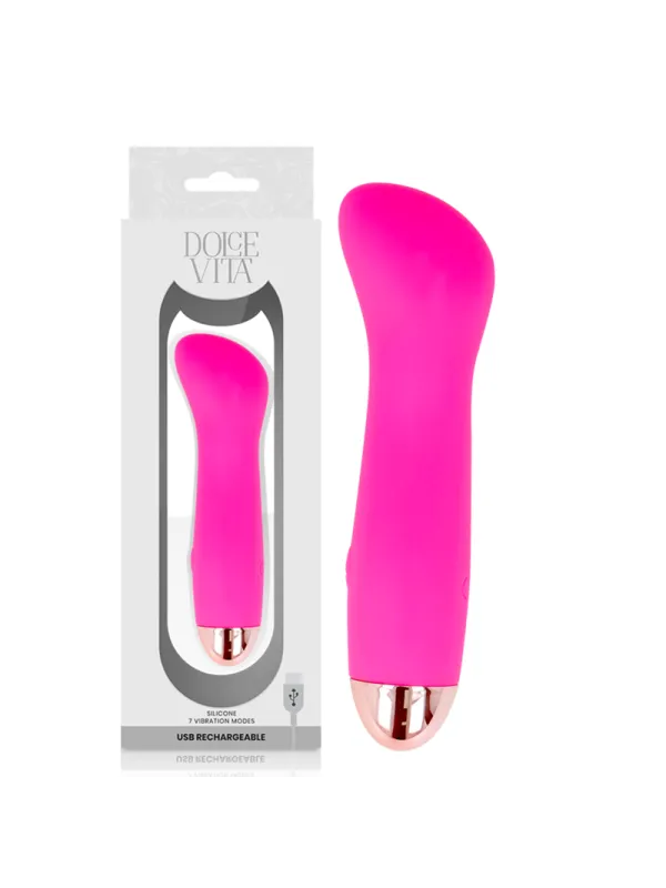 Dolce Vita - Vibratore Ricaricabile One Rosa 7 Velocit€ - DOLCE VITA - Vibratori | erosidea.com
