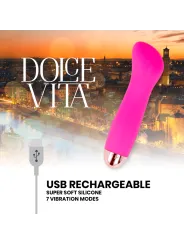 Dolce Vita - Vibratore Ricaricabile One Rosa 7 Velocit€ - DOLCE VITA - Vibratori | erosidea.com