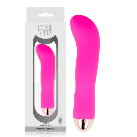 Dolce Vita - Vibratore Ricaricabile Rosa A 7 Velocit€ - DOLCE VITA - Vibratori | erosidea.com