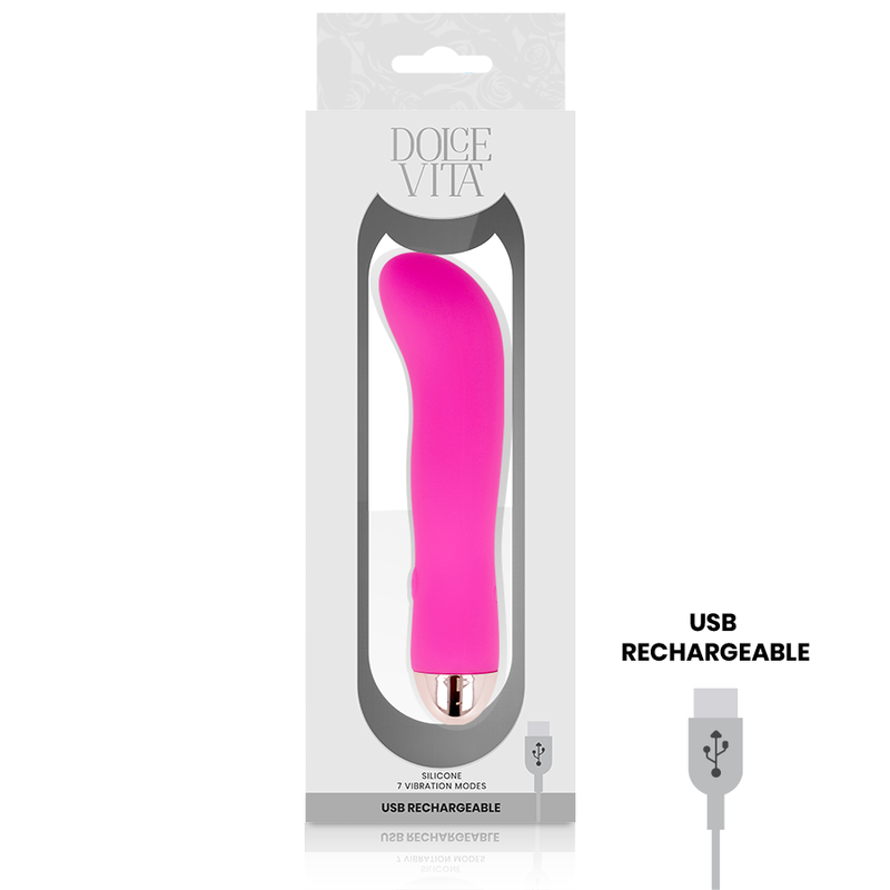 Dolce Vita - Vibratore Ricaricabile Rosa A 7 Velocit€ - DOLCE VITA - Vibratori | erosidea.com
