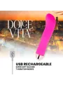 Dolce Vita - Vibratore Ricaricabile Rosa A 7 Velocit€ - DOLCE VITA - Vibratori | erosidea.com