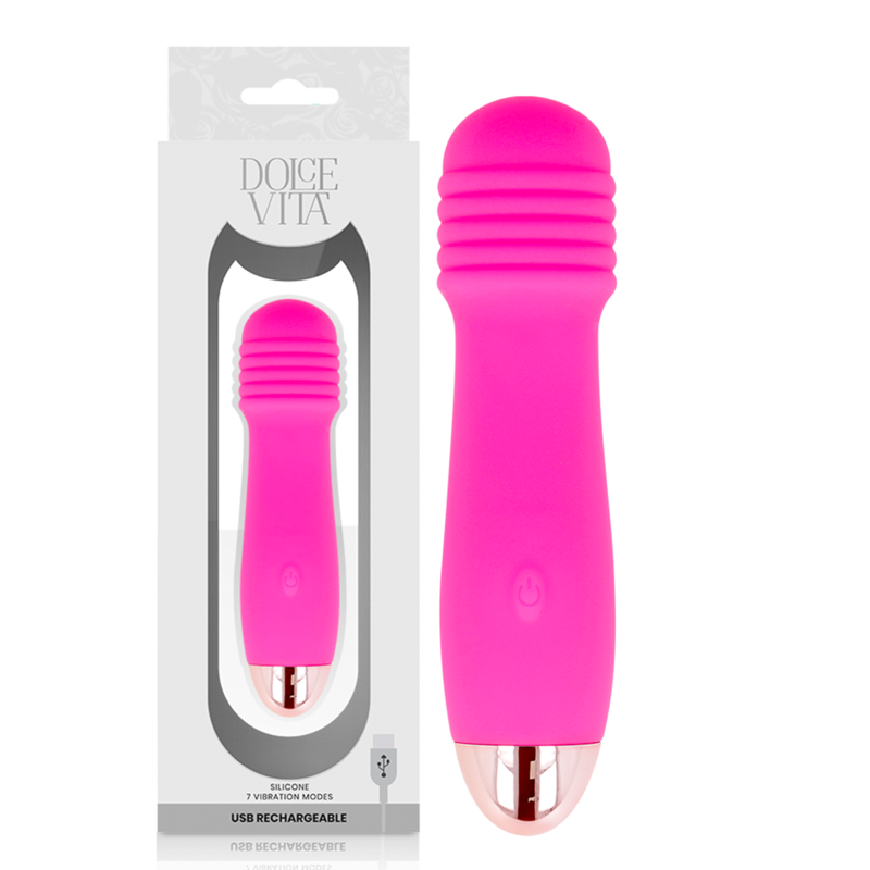 Dolce Vita - Vibratore Ricaricabile Tre Rosa 7 Velocit€ - DOLCE VITA - Vibratori | erosidea.com
