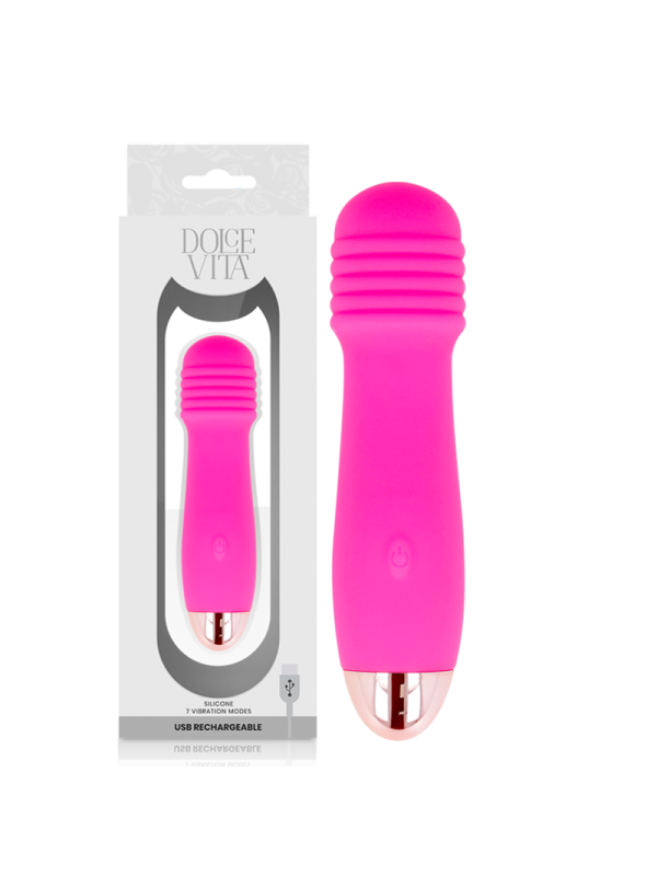 Dolce Vita - Vibratore Ricaricabile Tre Rosa 7 Velocit€ - DOLCE VITA - Vibratori | erosidea.com