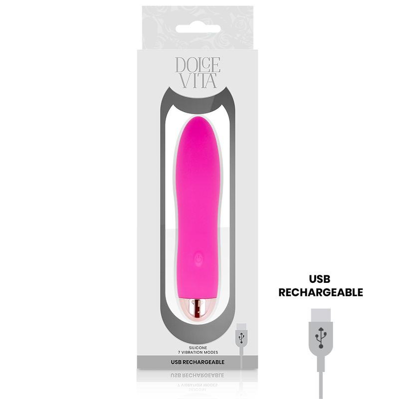 Dolce Vita - Vibratore Ricaricabile Quattro Rosa 7 Velocit€ - DOLCE VITA - Vibratori | erosidea.com
