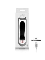 Vibratore Dolce Vita Ricaricabile Cinque Nero A 7 Velocitƒâ‚¬ - DOLCE VITA - Vibratori | erosidea.com