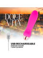 Vibratore Dolce Vita Ricaricabile Cinque Rosa 7 Velocitƒâ‚¬ - DOLCE VITA - Vibratori | erosidea.com
