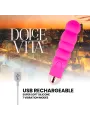 Dolce Vita - Vibratore Ricaricabile Sei Rosa 7 Velocit€ - DOLCE VITA - Vibratori | erosidea.com