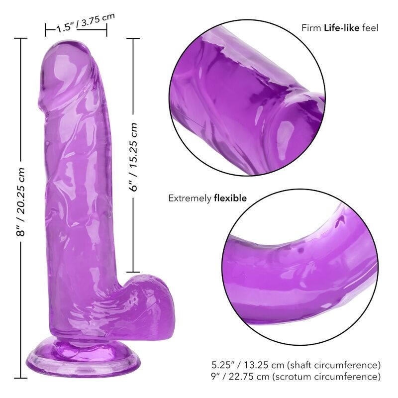 California Exotics - Dildo Regina Taglia Viola 15.3 Cm - CALIFORNIA EXOTICS - Dildo Realistici | erosidea.com