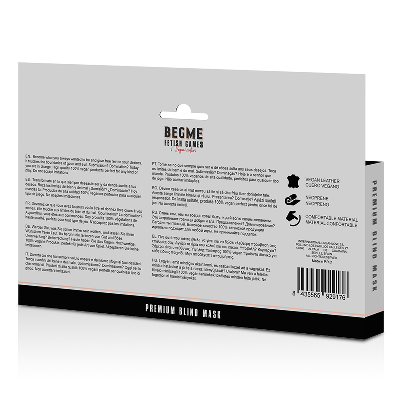 Begme - Black Edition Premium Maschera Da Cieco - BEGME BLACK EDITION - Maschere e Cappucci | erosidea.com