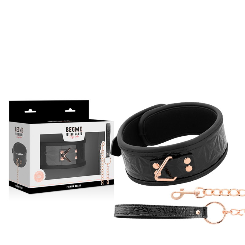 Begme - Black Edition Premium Collare In Pelle Vegana - BEGME BLACK EDITION - Collari e Guinzagli | erosidea.com