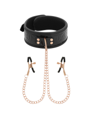 Begme - Black Edition Collare Con Morsetti Per Capezzoli - BEGME BLACK EDITION - Pinzette Capezzoli | erosidea.com
