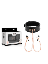 Begme - Black Edition Collare Con Morsetti Per Capezzoli - BEGME BLACK EDITION - Pinzette Capezzoli | erosidea.com