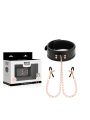 Begme - Black Edition Collare Con Morsetti Per Capezzoli - BEGME BLACK EDITION - Pinzette Capezzoli | erosidea.com